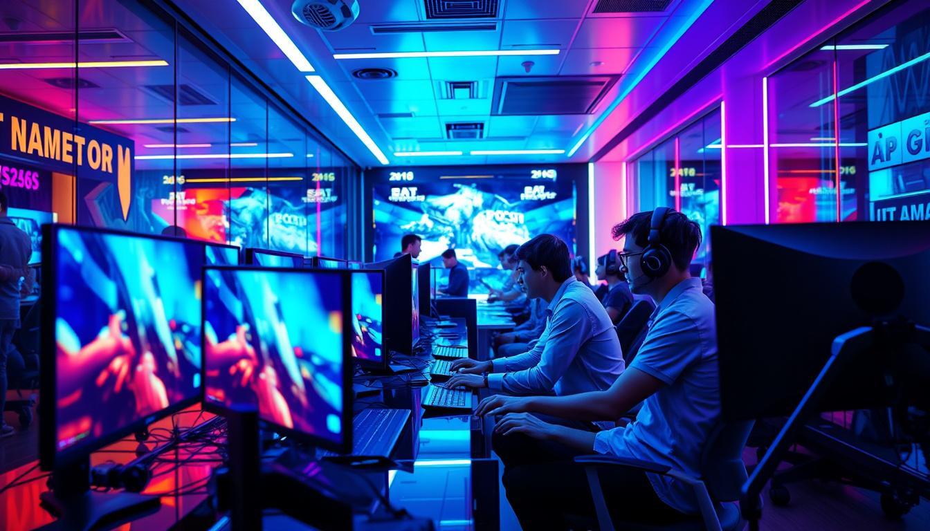 Quais benefícios de investir em telas para jogos no escritório?
